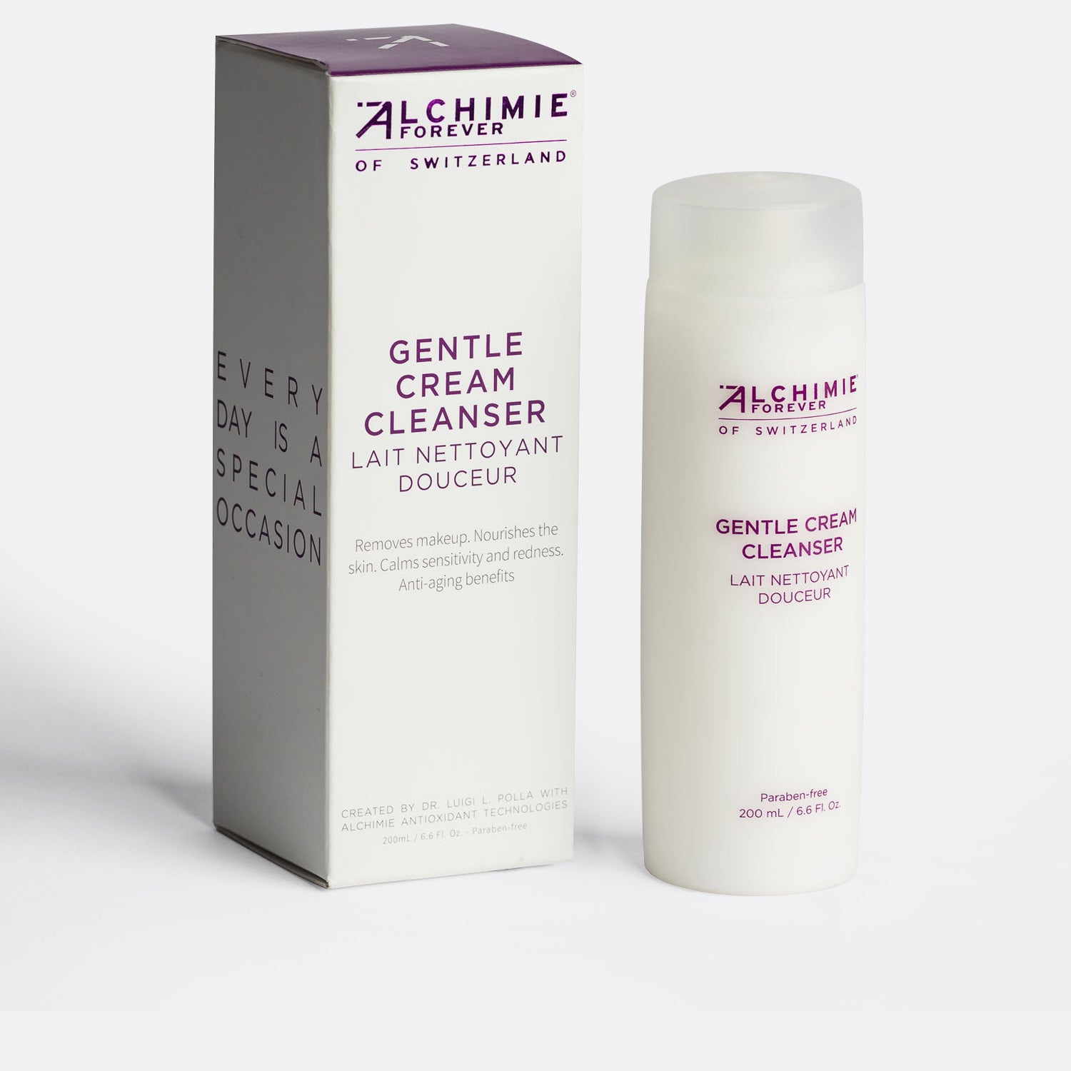 Gentle cream cleanser with packaging