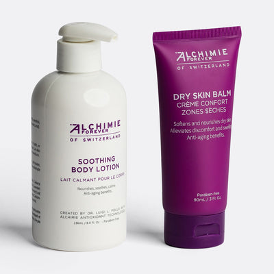 Body Beautiful Bundle by Alchimie Forever: Hydrate & Soothe with Dry Skin Balm and Soothing Body Lotion