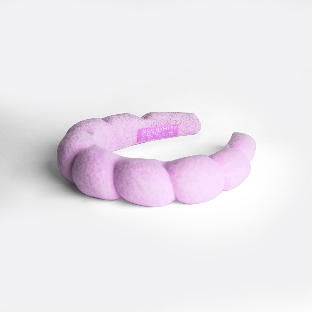 Violet Spa Headband with Alchimie Forever Logo